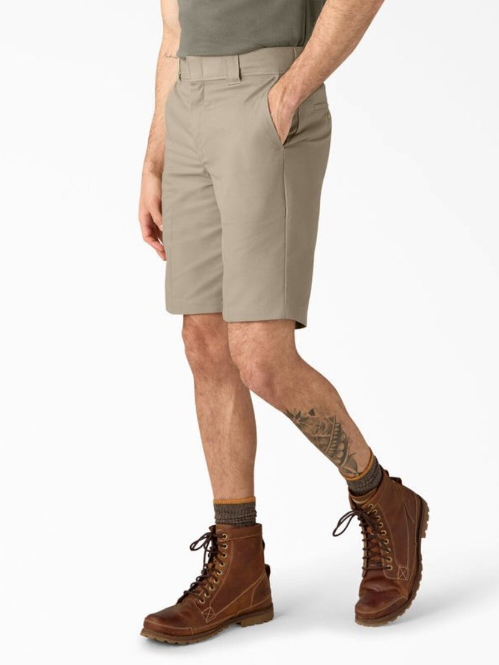Dickies Desert Sand FLEX Relaxed Fit Wrinkle Resistant Work Shorts Size 34